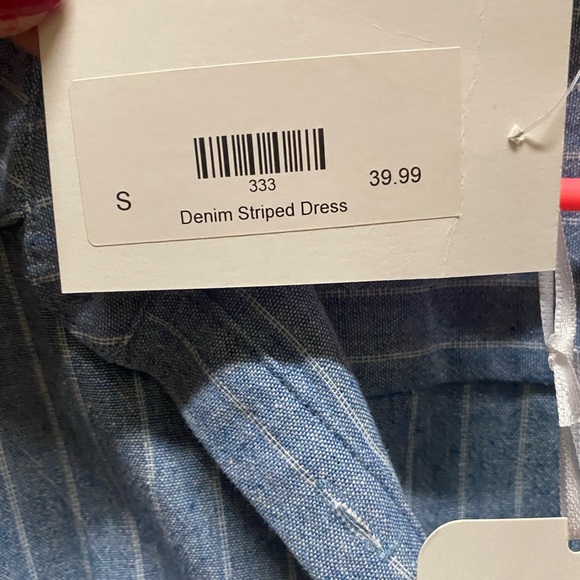 Cute short denim dress with tie - Picture 4 of 6